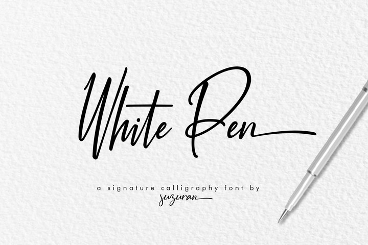White Pen Regular Font preview
